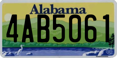 AL license plate 4AB5061