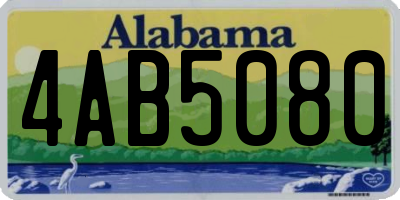 AL license plate 4AB5080