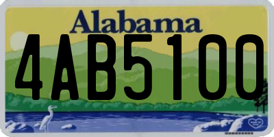 AL license plate 4AB5100