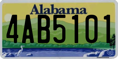 AL license plate 4AB5101
