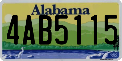 AL license plate 4AB5115