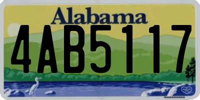 AL license plate 4AB5117
