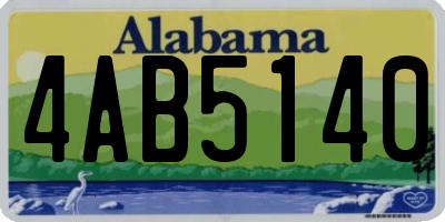 AL license plate 4AB5140