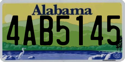AL license plate 4AB5145