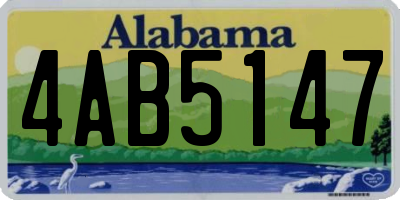AL license plate 4AB5147