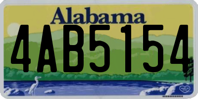 AL license plate 4AB5154