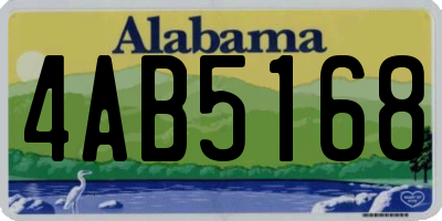 AL license plate 4AB5168