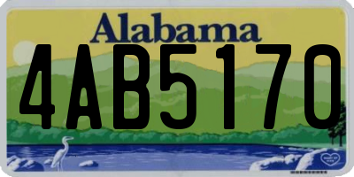 AL license plate 4AB5170