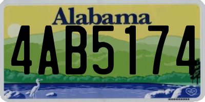 AL license plate 4AB5174