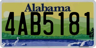 AL license plate 4AB5181