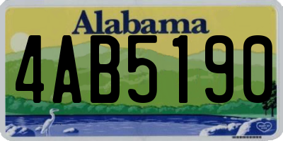 AL license plate 4AB5190