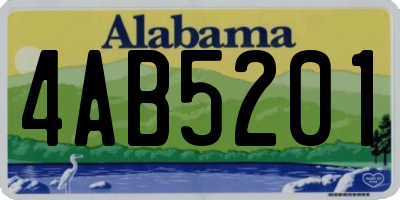 AL license plate 4AB5201