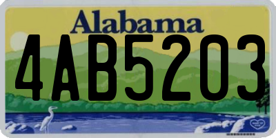 AL license plate 4AB5203