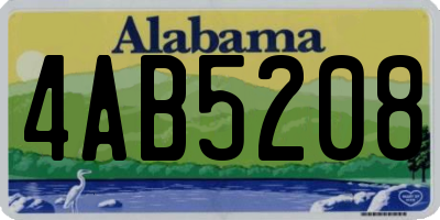 AL license plate 4AB5208