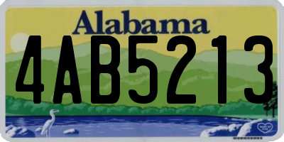 AL license plate 4AB5213