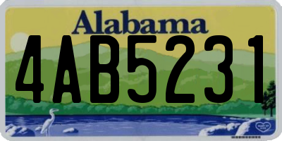 AL license plate 4AB5231