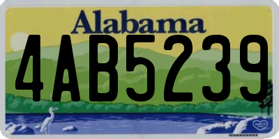 AL license plate 4AB5239