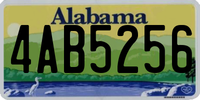 AL license plate 4AB5256