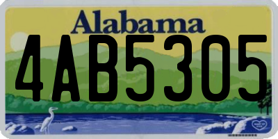 AL license plate 4AB5305