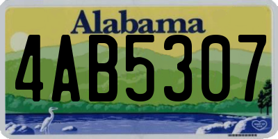 AL license plate 4AB5307