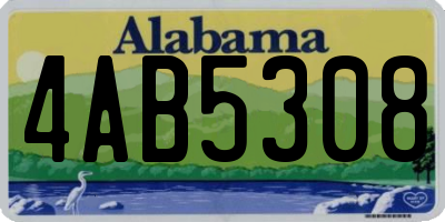 AL license plate 4AB5308