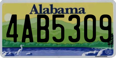 AL license plate 4AB5309