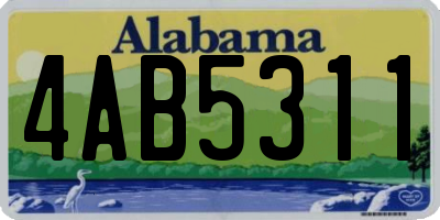 AL license plate 4AB5311