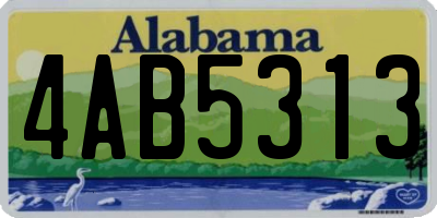 AL license plate 4AB5313
