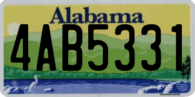 AL license plate 4AB5331