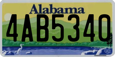 AL license plate 4AB5340
