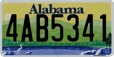AL license plate 4AB5341