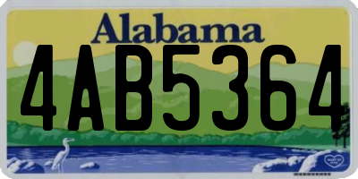 AL license plate 4AB5364