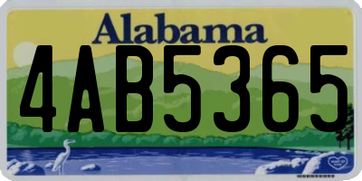 AL license plate 4AB5365
