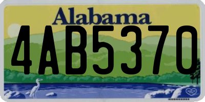 AL license plate 4AB5370
