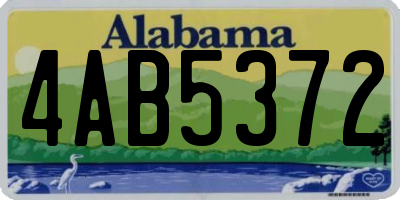AL license plate 4AB5372