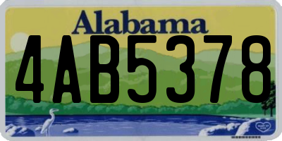 AL license plate 4AB5378