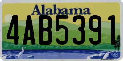 AL license plate 4AB5391