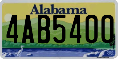AL license plate 4AB5400