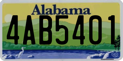 AL license plate 4AB5401