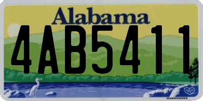 AL license plate 4AB5411