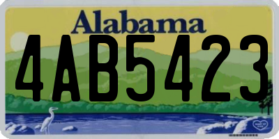 AL license plate 4AB5423