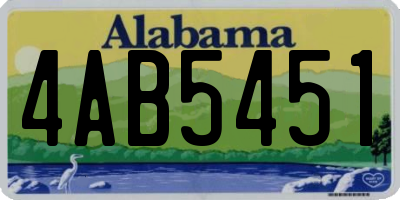 AL license plate 4AB5451