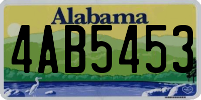 AL license plate 4AB5453
