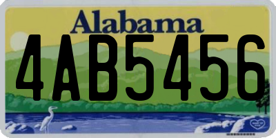 AL license plate 4AB5456