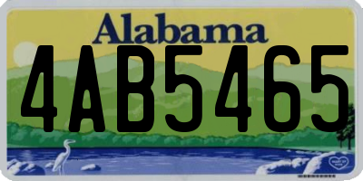 AL license plate 4AB5465