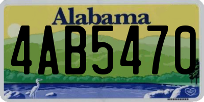 AL license plate 4AB5470