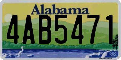 AL license plate 4AB5471