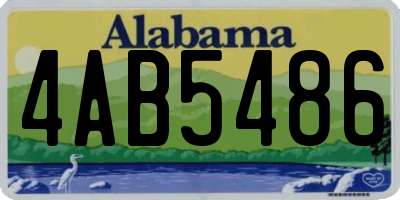 AL license plate 4AB5486