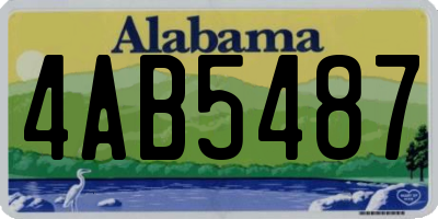 AL license plate 4AB5487