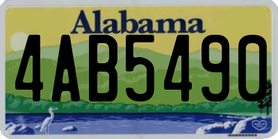 AL license plate 4AB5490
